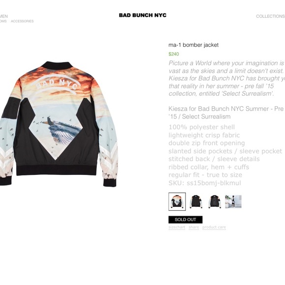 Bad Bunch NYC Vintage Preowned A Unique Lightweight Windbreaker: artist Kiesza - Picture 11 of 11